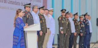 La coordinación de esfuerzos, el trabajo conjunto y la participación del Ejército Mexicano contribuyen al bienestar de las familias guerrerenses: Evelyn Salgado