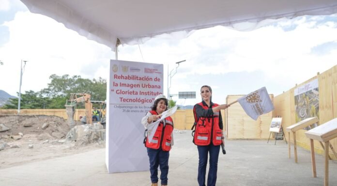 Evelyn Salgado da inicio a la rehabilitación de la glorieta frente al Instituto Tecnológico de Chilpancingo