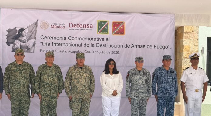 Participa Leticia Lozano en ceremonia de destrucción de armas en Acapulco