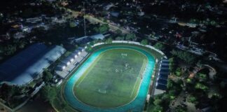 Inaugura el alcalde Erik Catalán nuevo alumbrado led en el estadio de futbol de Iguala