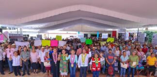 Evelyn Salgado inaugura Zócalo de Atenango del Río; suman más de 70 mdp de inversión en obras