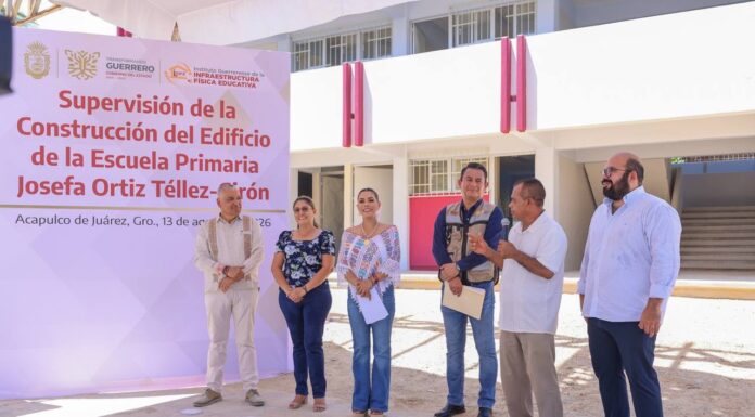 Supervisa Evelyn Salgado la construcción del edificio de la Primaria Josefa Ortiz Téllez-Girón en Acapulco