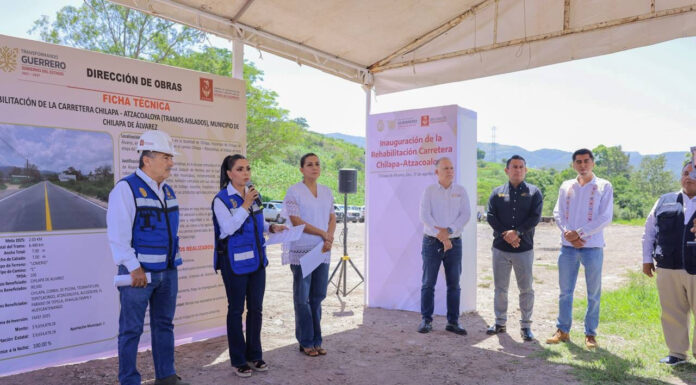 Evelyn Salgado fortalece conectividad en la Montaña baja con rehabilitación de carretera Chilapa-Atzacoaloya