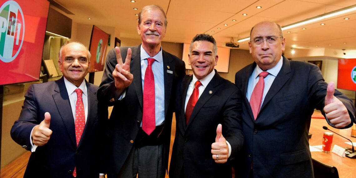 Se reúnen Alejandro Moreno, Manuel Añorve y Rubén Moreira con Vicente Fox, ex presidente de México