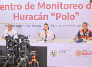 Huracán Polo genera lluvias en costa de Guerrero; gobernadora Evelyn Salgado mantiene alerta preventiva