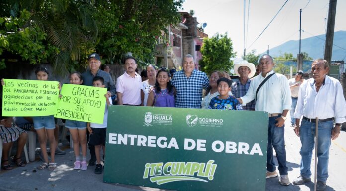 Tras años de gestiones, el alcalde Erik Catalán entrega calle pavimentada en beneficio de familias de la colonia “24 de febrero”